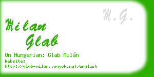 milan glab business card